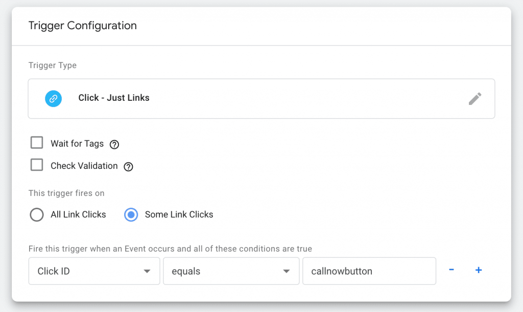 Google Tag Manager: trigger settings